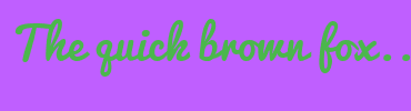 Image with Font Color 4BB74C and Background Color BF5FFF